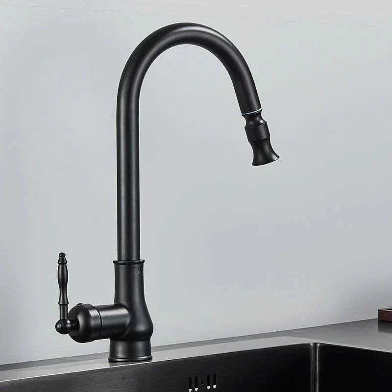 Kitchen Faucet Pull-Out Solid Brass Antique Bronze