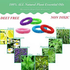 Mosquito Repellent Wristbands DEET-Free Waterproof 24-Pack