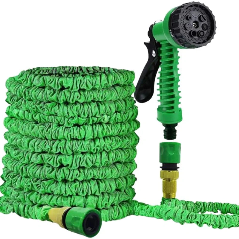 Pressure-Activated Coil Garden Hose