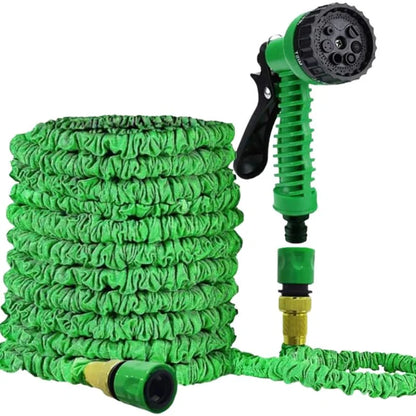 Pressure-Activated Coil Garden Hose