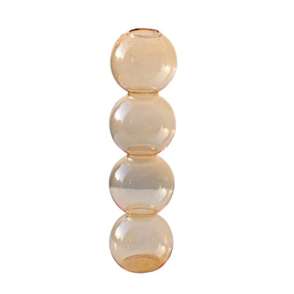 Dimpled Glass Flower Display Vase