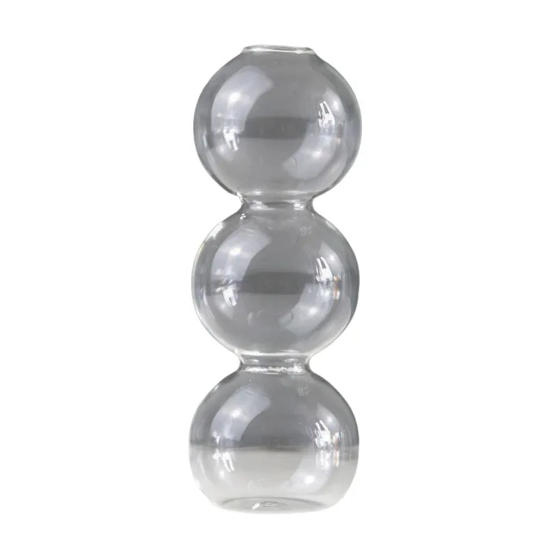 Dimpled Glass Flower Display Vase