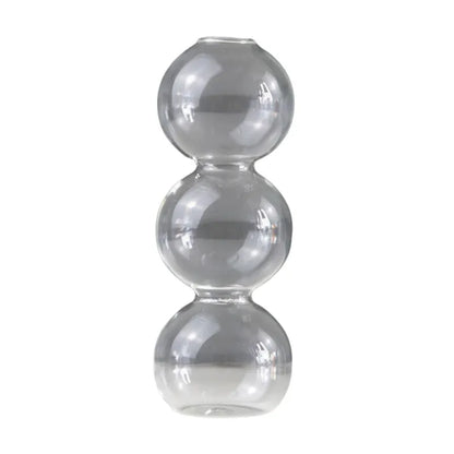 Dimpled Glass Flower Display Vase