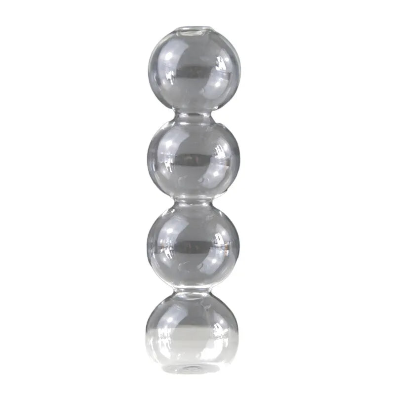 Dimpled Glass Flower Display Vase