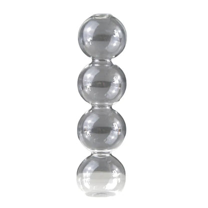 Dimpled Glass Flower Display Vase