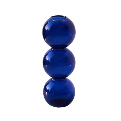 Dimpled Glass Flower Display Vase