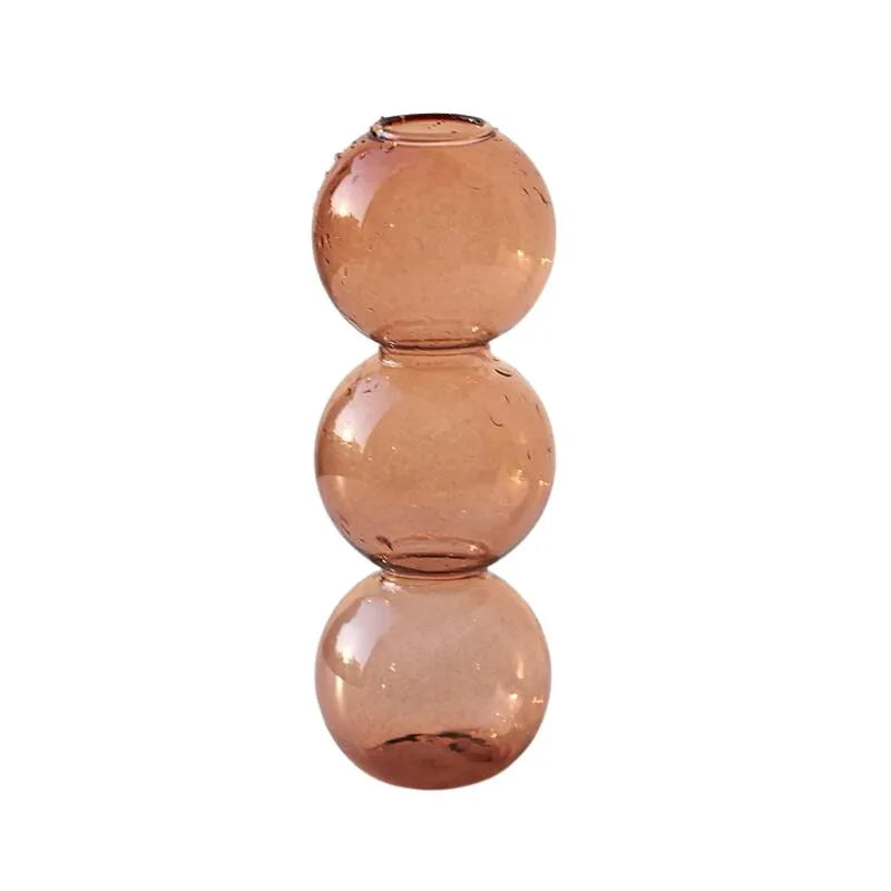 Dimpled Glass Flower Display Vase