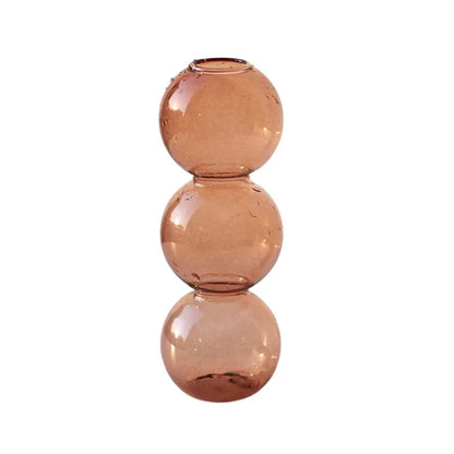 Dimpled Glass Flower Display Vase