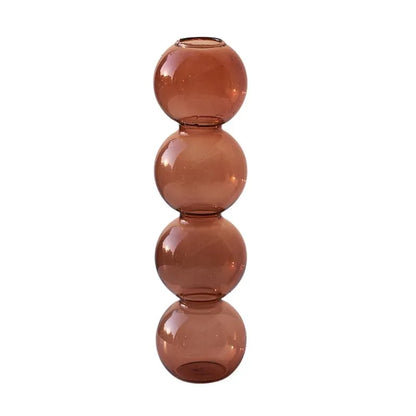 Dimpled Glass Flower Display Vase