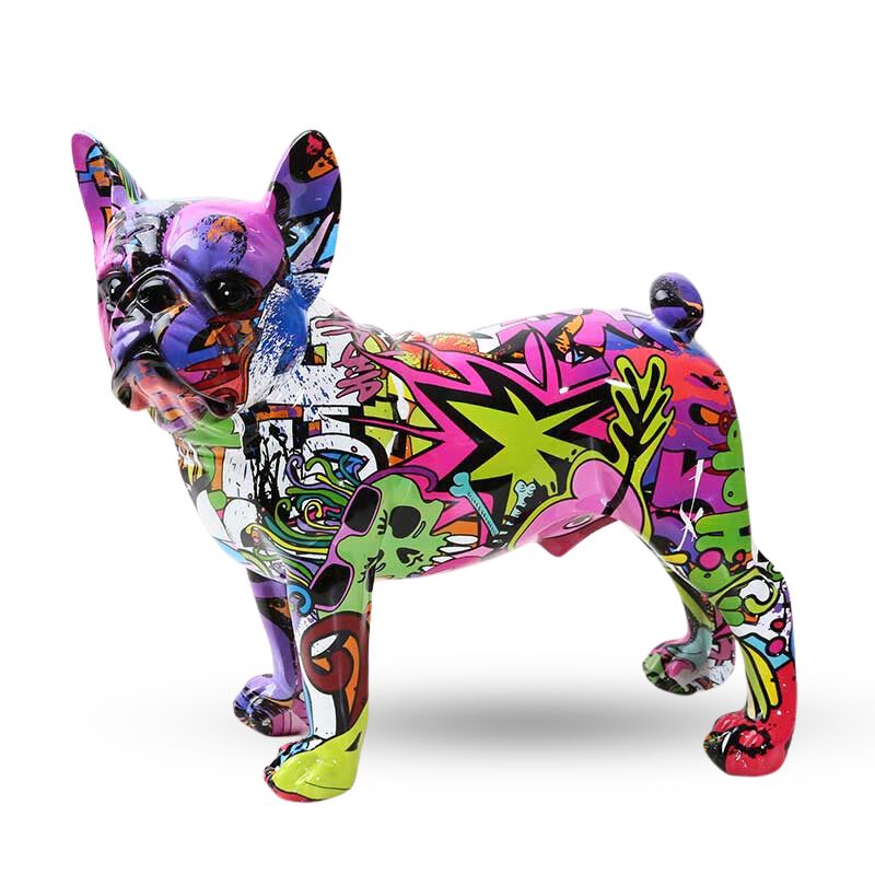 Street-Art French Bulldog Resin Statue