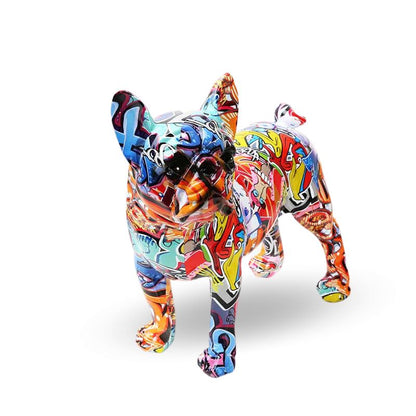 Street-Art French Bulldog Resin Statue