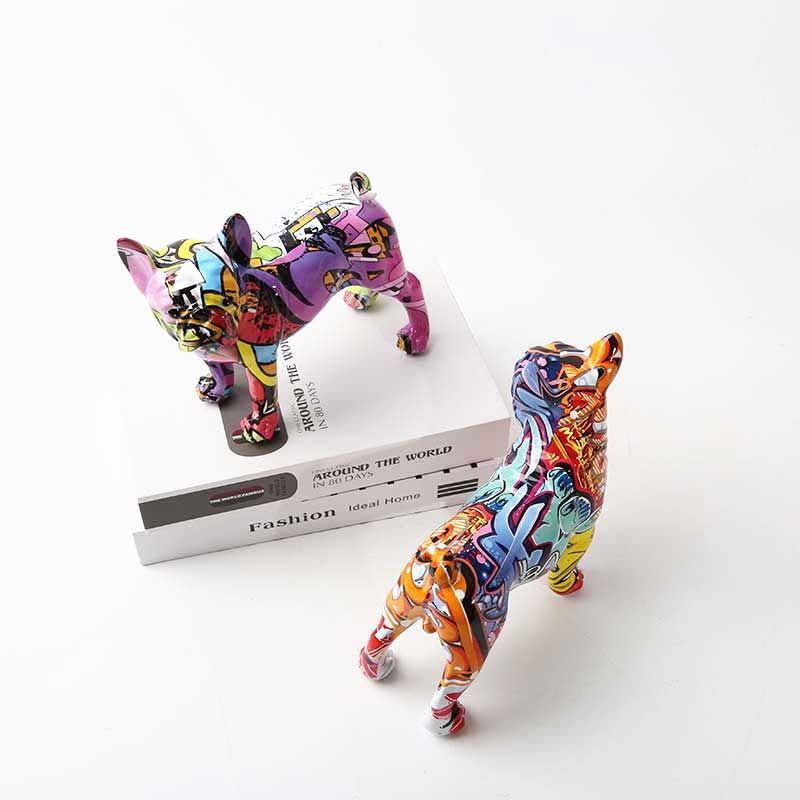 Street-Art French Bulldog Resin Statue