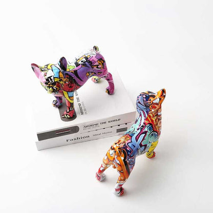 Street-Art French Bulldog Resin Statue
