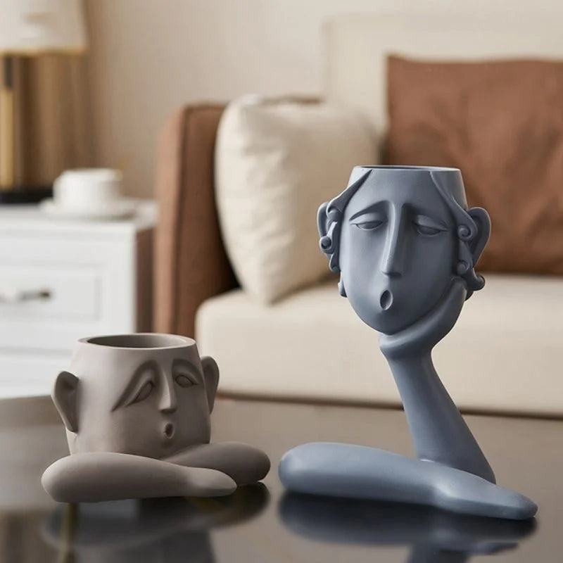 Minimalist Head Figurine for Modern Interiors