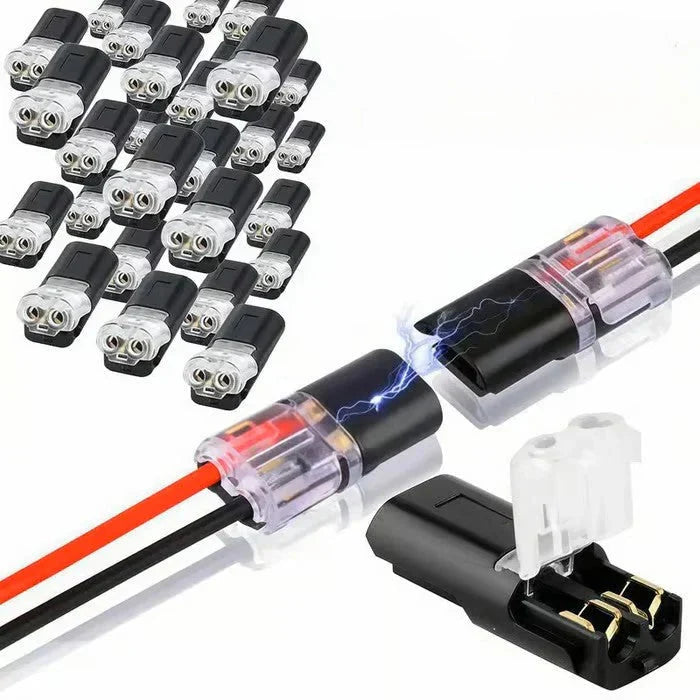 2-Pole Cable Connectors Insulation-Piercing Transparent Window 50 Pack