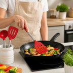 3-Piece Utensil Set Heat-Resistant Silicone & Stainless Steel