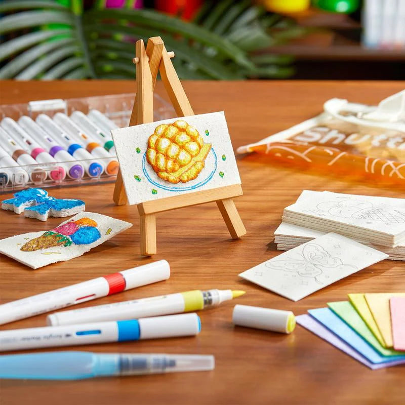3D Art Kit Moisture-Reactive Paper & Watercolor Pencils