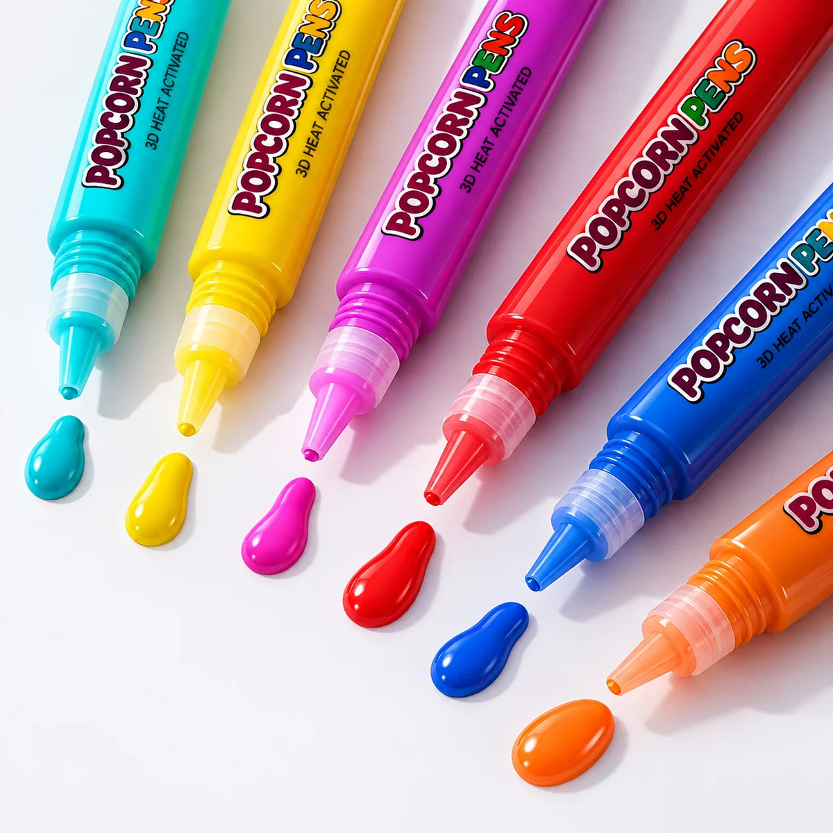 3D Art Pen Set Heat-Activated Raised Effect Six Colors