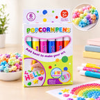 3D Art Pen Set Heat-Activated Raised Effect Six Colors