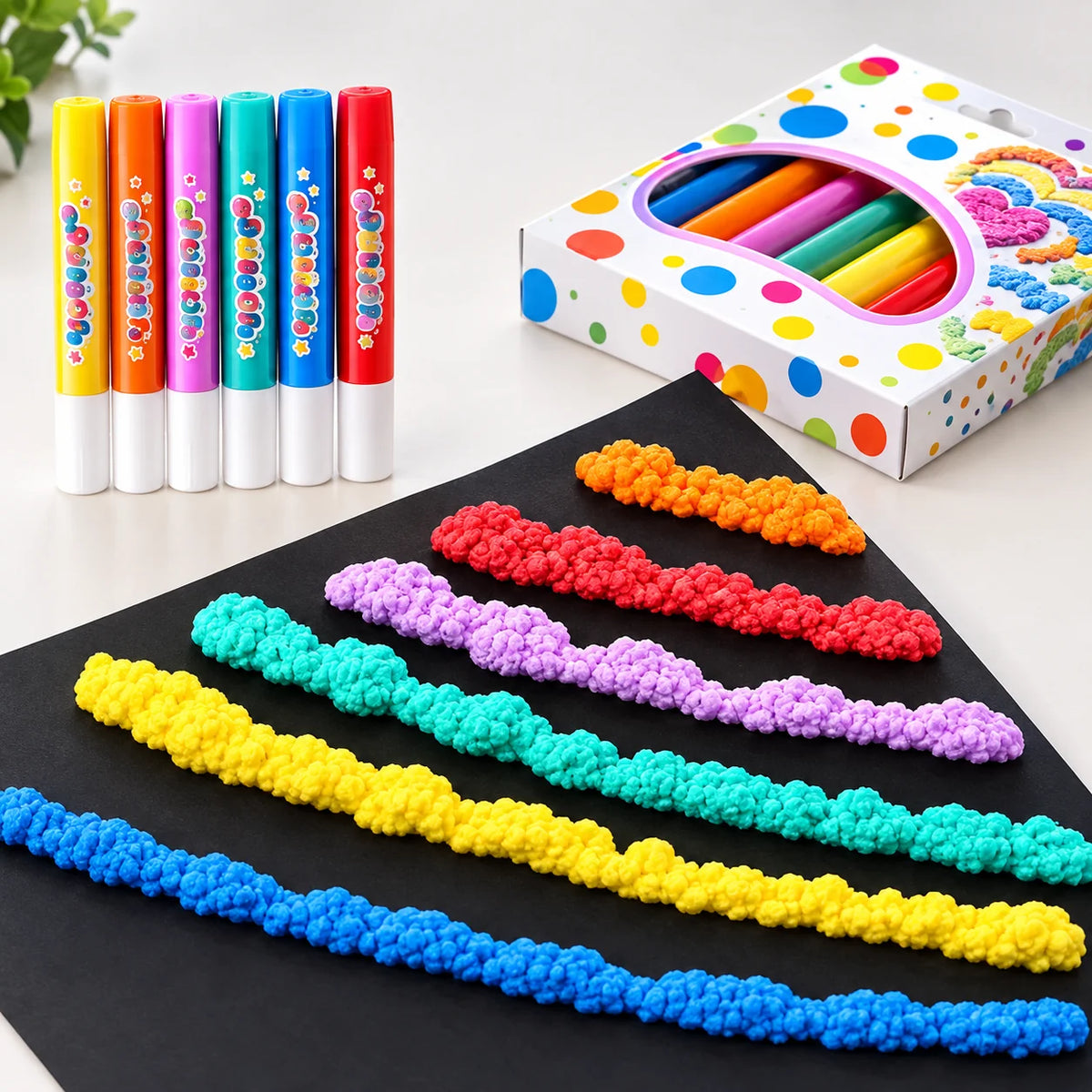 3D Effect Pens Heat-Activated Fine Tip Set of 6