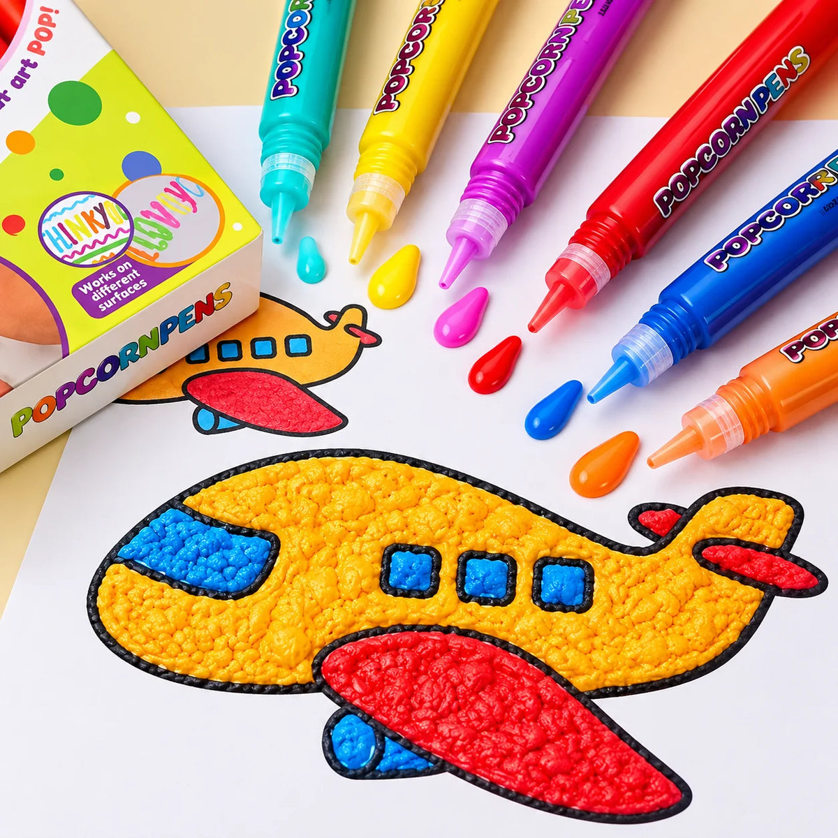 3D Effect Pens Heat-Activated Fine Tip Set of 6