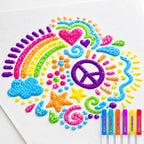 3D Effect Pens Heat-Activated Fine Tip Set of 6