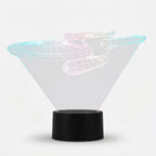 3D Illusion Lamp Floating Spaceship Multicolor LED