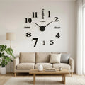 3D Wall Clock Frameless Acrylic Self-Adhesive Custom Size