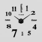 3D Wall Clock Frameless Acrylic Self-Adhesive Custom Size