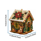 3D Wooden Puzzle Kit Gingerbread House Diamond Art Decor