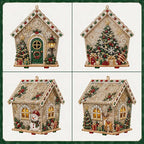 3D Wooden Puzzle Kit Gingerbread House Diamond Art Decor