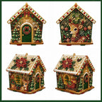 3D Wooden Puzzle Kit Gingerbread House Diamond Art Decor