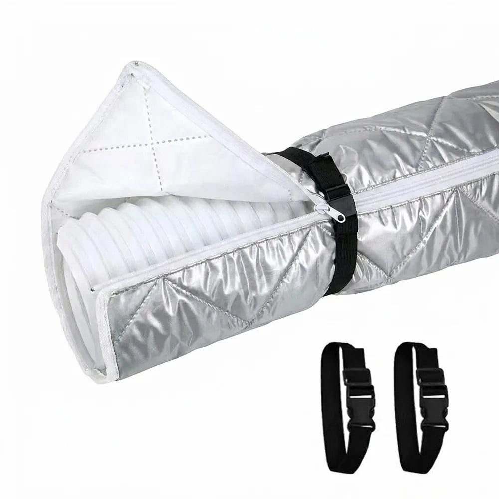 AC Hose Cover Thermal-Insulated Waterproof Zipper & Straps