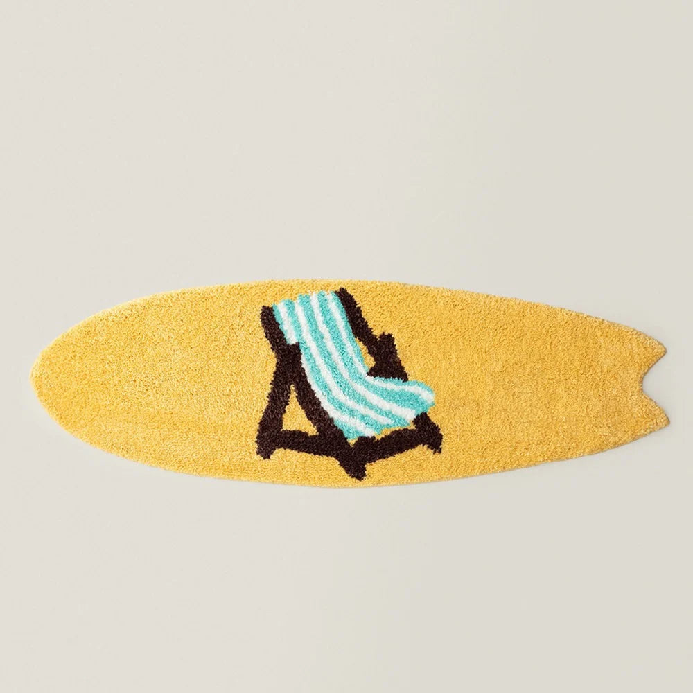 Accent Rug Surfboard Shape Plush High-Pile Shag