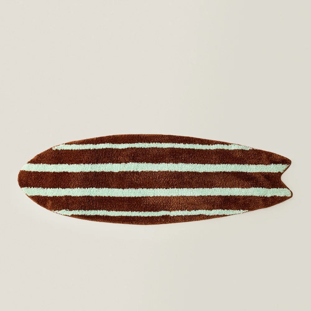 Accent Rug Surfboard Shape Plush High-Pile Shag