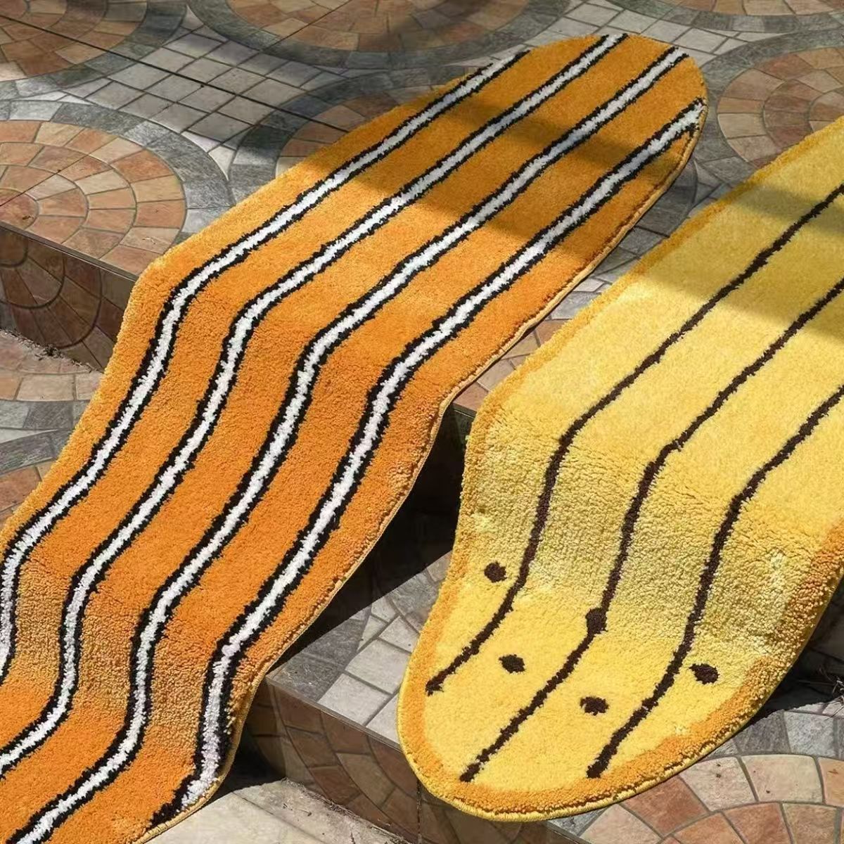 Accent Rug Surfboard Shape Plush High-Pile Shag