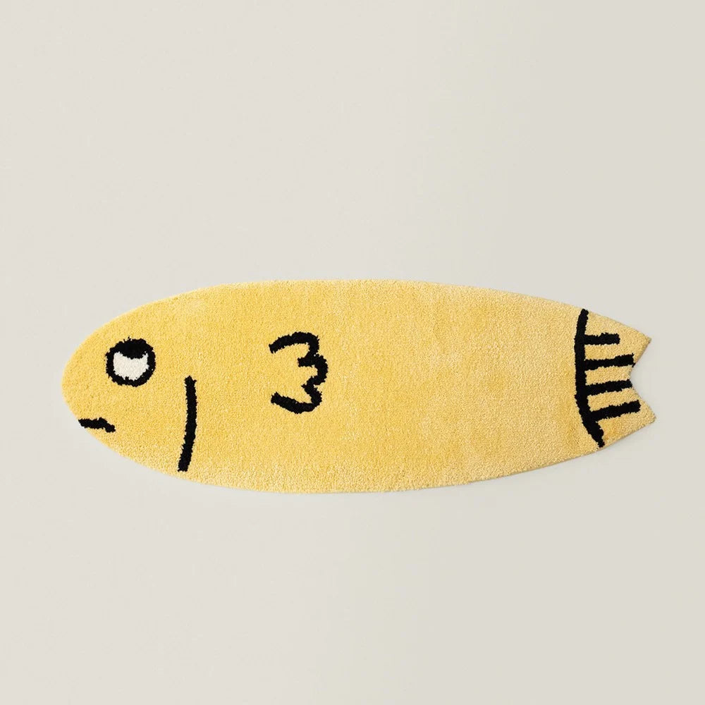 Accent Rug Surfboard Shape Plush High-Pile Shag