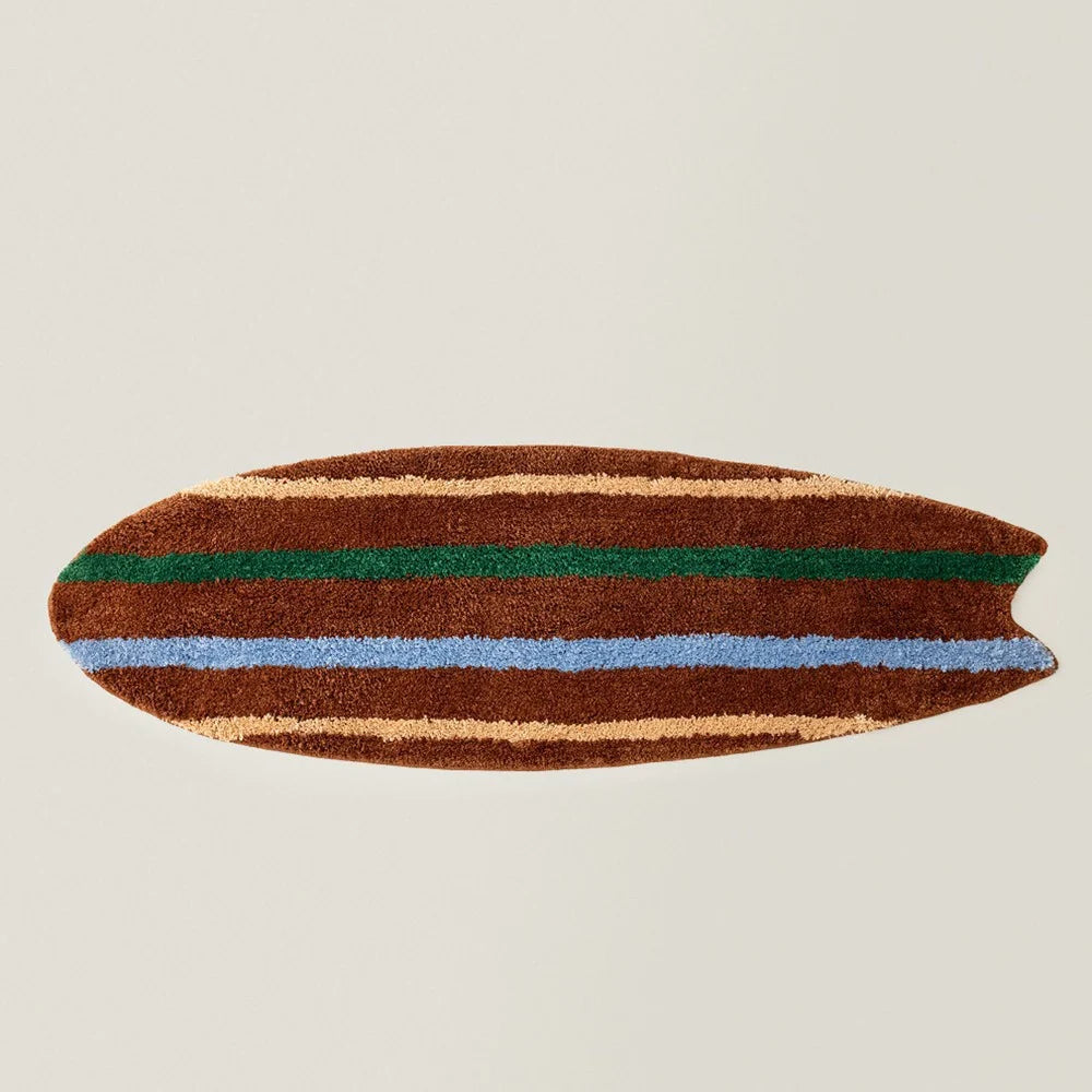 Accent Rug Surfboard Shape Plush High-Pile Shag