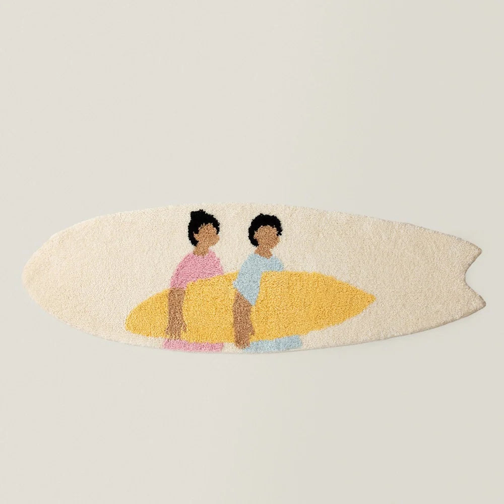 Accent Rug Surfboard Shape Plush High-Pile Shag