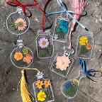 Acrylic Bookmarks Real Dried Flowers Set of 30