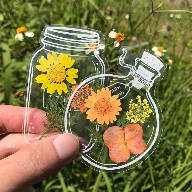Acrylic Bookmarks Real Dried Flowers Set of 30