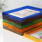 Acrylic Photo Frame Transparent Floating Desk & Wall Display