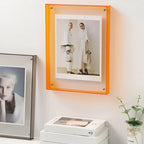 Acrylic Photo Frame Transparent Floating Desk & Wall Display