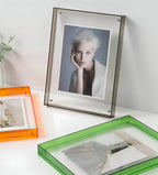 Acrylic Photo Frame Transparent Floating Desk & Wall Display