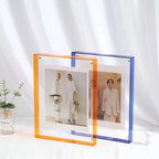 Acrylic Photo Frame Transparent Floating Desk & Wall Display
