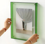 Acrylic Photo Frame Transparent Floating Desk & Wall Display
