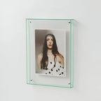 Acrylic Photo Frame Transparent Floating Desk & Wall Display