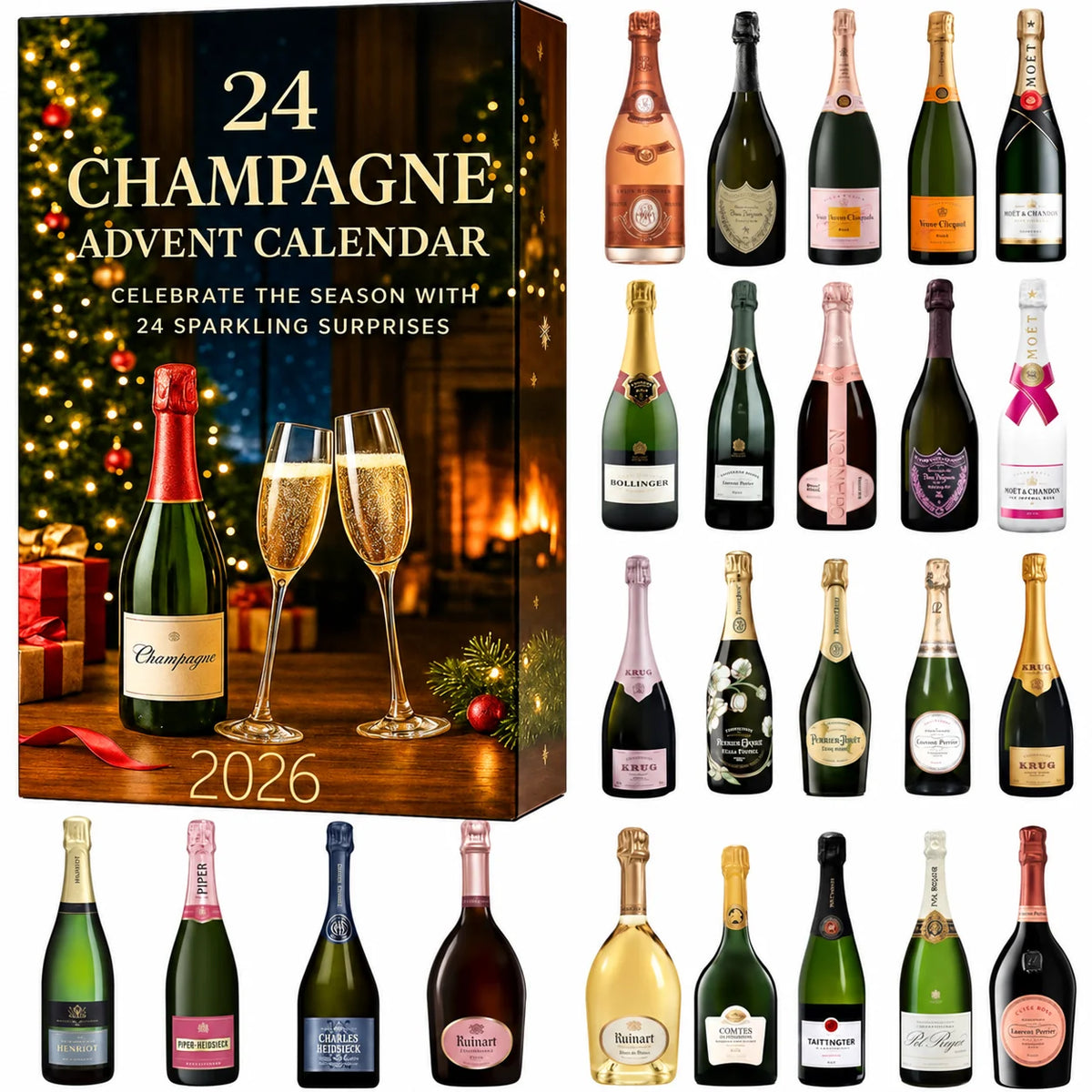 Advent Calendar 24 Decorative Mini Bottles
