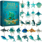 Advent Calendar 24 Frosted Glass Ocean Ornaments