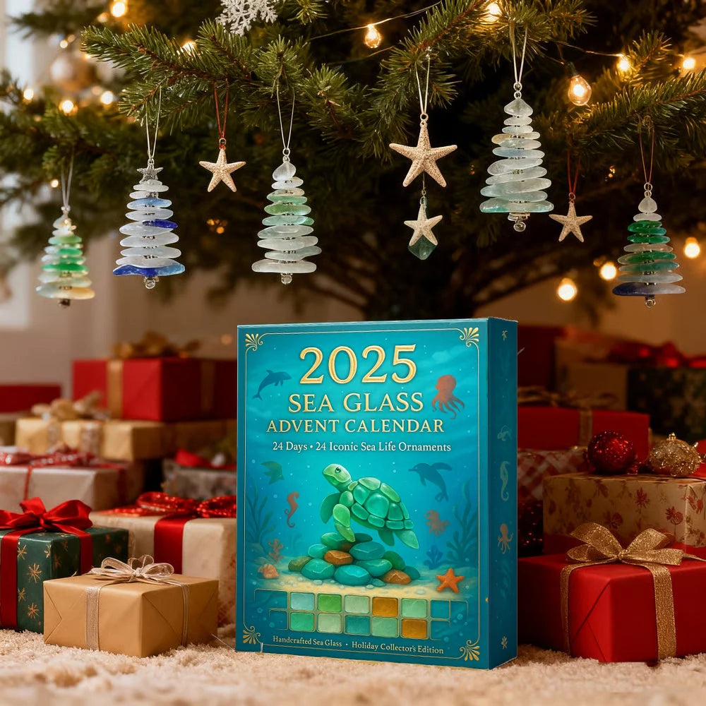 Advent Calendar 24 Frosted Glass Ocean Ornaments